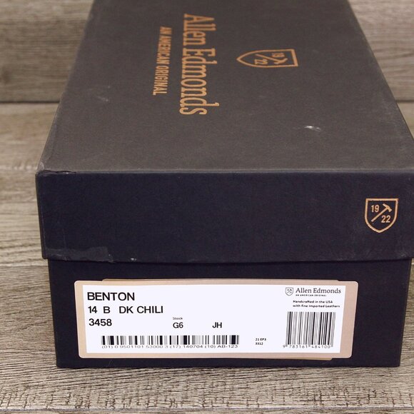 *NIB* $395 Allen Edmonds BENTON Derby 14 B Narrow Dark Chili * add $15 new Trees